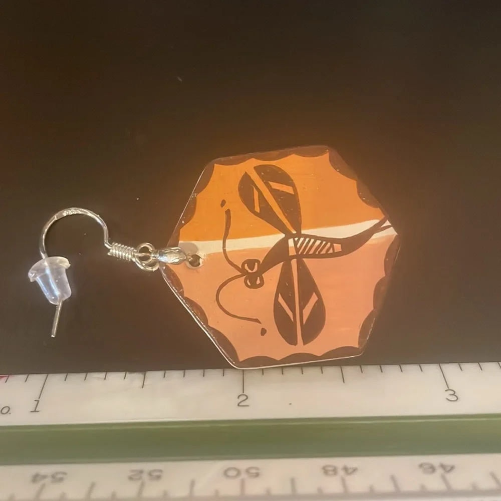Acoma Pueblo Dragonfly Earrings,NWT - Picture 9 of 9